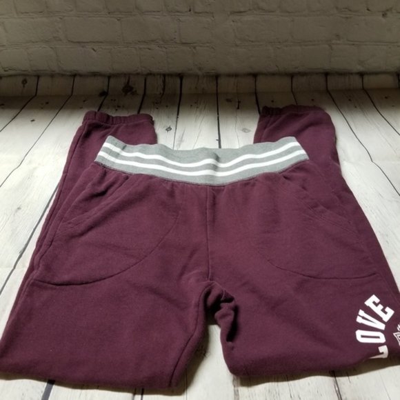 PINK Victoria's Secret Pants - VS Pink Maroon joggers
